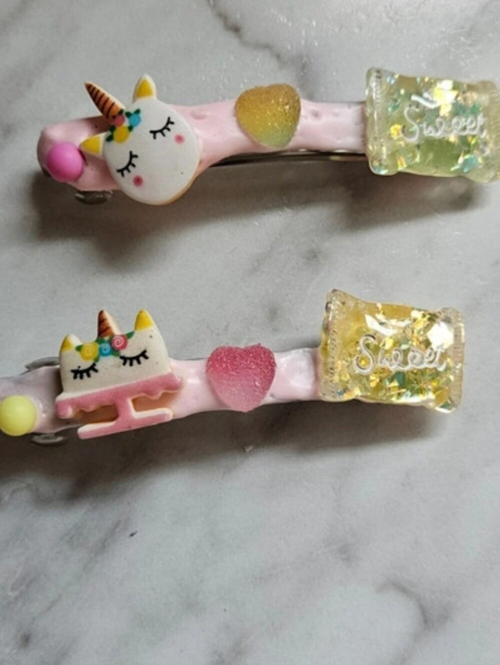 Unicorn Themed Hair Clip Barrettes
